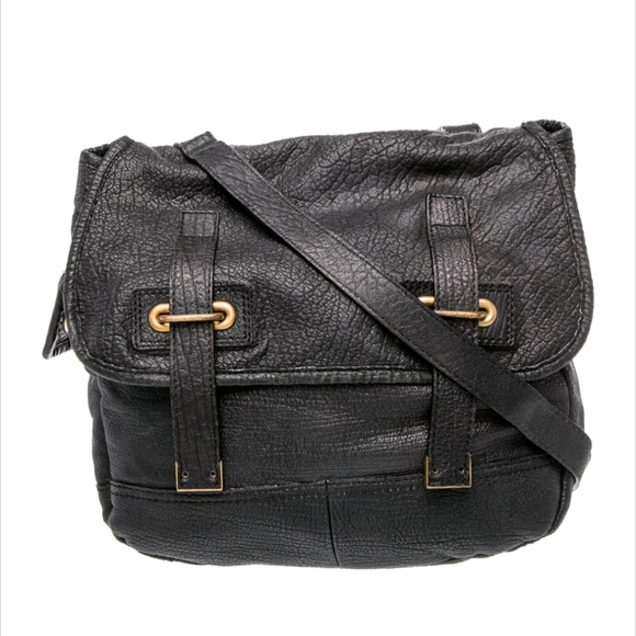 Yves Saint Laurent Textured Black Shoulder Bag with Gold Details - Picture 2 of 5